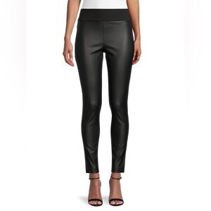 Club Monaco US 0 Black Tasha Faux Leather Leggings